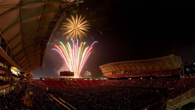 Sporting Events Fireworks in Texaus